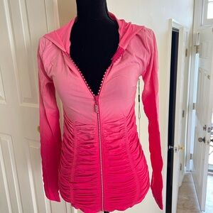 GORG bling PINK colored hoodie! Hugs nicely, passes the low back or can scrunch